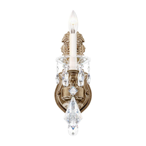Schonbek La Scala 1 Light 120V Wall Sconce in Heirloom Gold with Radiance Crystal Model: 5069-22R