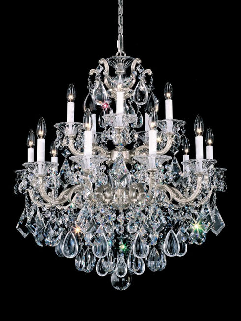 Schonbek La Scala 15 Light 120V Chandelier in Heirloom Gold with Radiance Crystal Model: 5075-22R