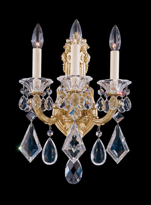 Schonbek La Scala 3 Light Crystal Wall Sconce