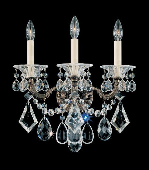 Schonbek La Scala 3 Light Crystals Wall Sconce