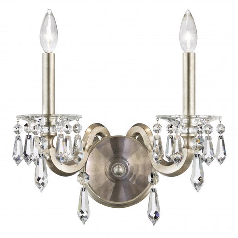 Schonbek Napoli 2 Light 120V Wall Sconce in Heirloom Gold with Radiance Crystal Model: S7602N-22R