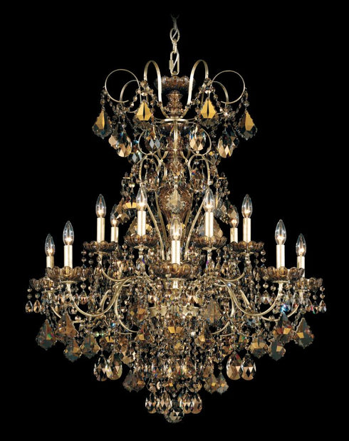 Schonbek New Orleans 14 Light 120V Chandelier in Aurelia with Radiance Crystal Model: 3658-211R