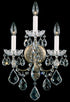Schonbek New Orleans 3 Light 120V Wall Sconce in Heirloom Gold with Radiance Crystal Model: 3652-22R