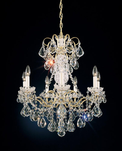 Schonbek New Orleans 7 Light 120V Chandelier in Aurelia with Radiance Crystal Model: 3656-211R