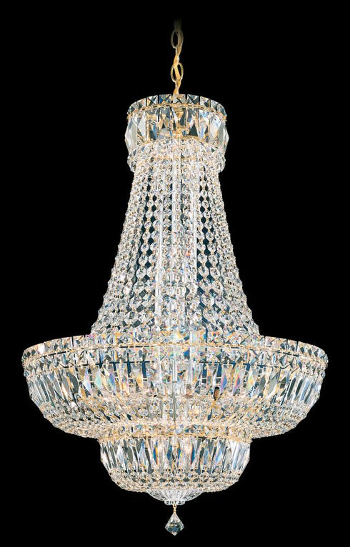 Schonbek Petit Crystal Deluxe 20 Light 120V Pendant in Aurelia with Optic Crystal Model: 6616-211O