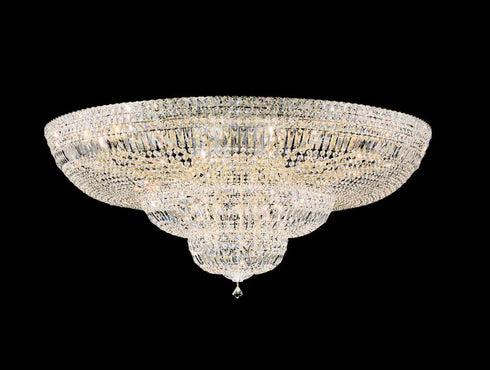 Schonbek Petit Crystal Deluxe 36 Light 120V Semi Flush Mount in Aurelia with Optic Crystal Model: 5897-211O