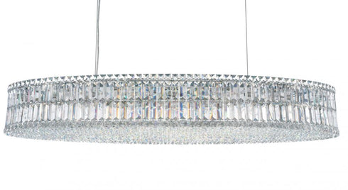Schonbek Plaza 24 Light 120V Pendant in Polished Stainless Steel with Optic Crystal Model: 6680O