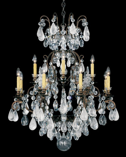 Schonbek Renaissance Rock Crystal 13 Light Crystals Chandelier Model: 3572-51AD