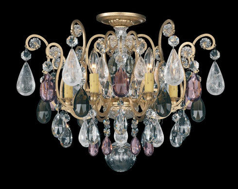 Schonbek Renaissance Rock Crystal 6 Light Crystal Semi Flush Model: 3584-51OS