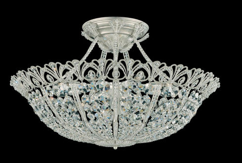 Schonbek Rivendell 17 Light 120V Semi Flush Mount in Heirloom Gold with Radiance Crystal Model: 9845-22R