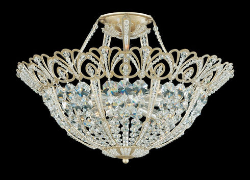 Schonbek Rivendell 9 Light Crystal Semi Flush Mount