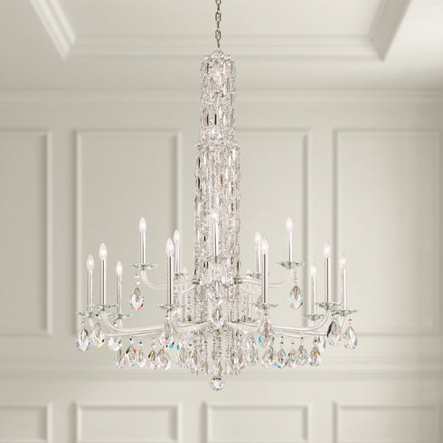 Schonbek Siena 17 Light 120V Chandelier in White with Radiance Crystal Model: RS84151N-06R