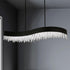 Schonbek Soleil 47IN LED 3000 3500 4000K 120V 277V Pendant in Black with Optic Crystal Model: S3548-18O