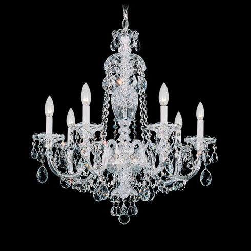 Schonbek Sterling 7 Light Crystal Chandelier