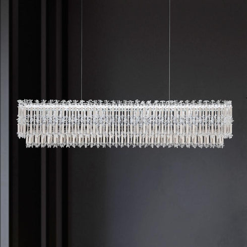 Schonbek Tahitian 48IN LED 3000 3500 4000K 120V 277V Pendant in Heirloom Gold with Optic Crystal Model: S8148-22O