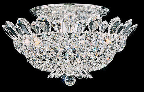 Schonbek Trilliane 8 Light Crystal Semi Flush Mount
