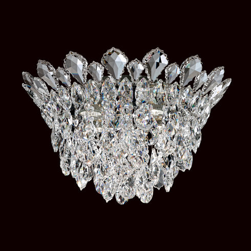 Schonbek Trilliane Strands 4 Light Crystal Close to Ceiling Light
