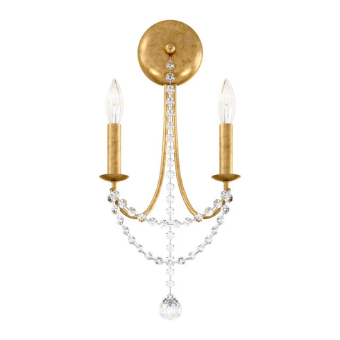 Schonbek Verdana 2 Light 120V Wall Sconce in Heirloom Gold with Optic Crystal Model: RJ1002N-22O