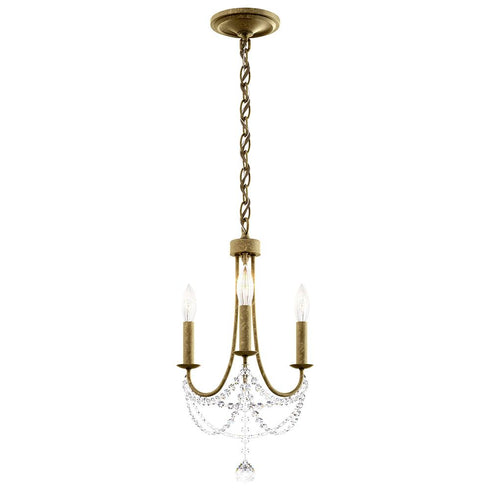 Schonbek Verdana 3 Light 120V Chandelier in Heirloom Gold with Optic Crystal Model: RJ1003N-22O