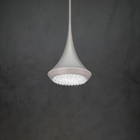 Schonbek Verita 8IN LED 3000 3500 4000K 120V Mini Pendant in Black with Optic Crystal Model: S5508-18O