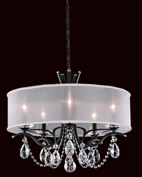 Schonbek Vesca 5 Light 120V Chandelier in White with Radiance Crystal Model: VA8305N-06R1