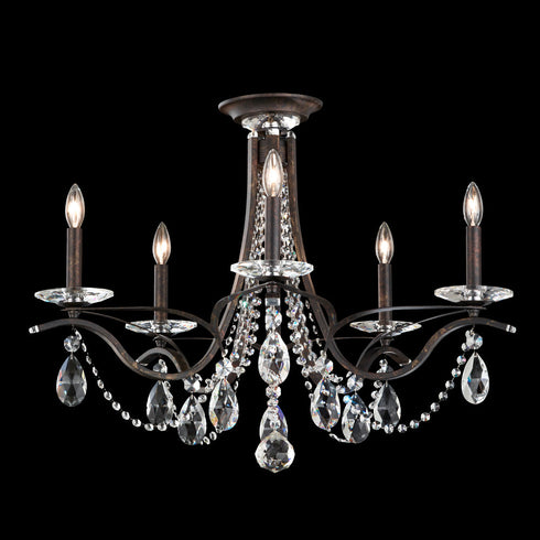 Schonbek Vesca 5 Light Crystal Semi Flush Mount