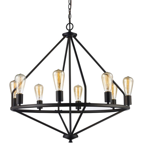 Trans Globe 8 Light Chandelier Diamond Cage Rob Model: 10868 ROB