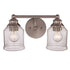 Trans Globe Agoura 2 Light Shaded Vanity Wall Light Model: 22062 BN