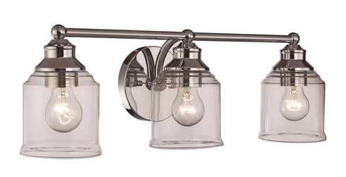 Trans Globe Agoura 3 Light Shaded Vanity Wall Light Model: 22063 BN