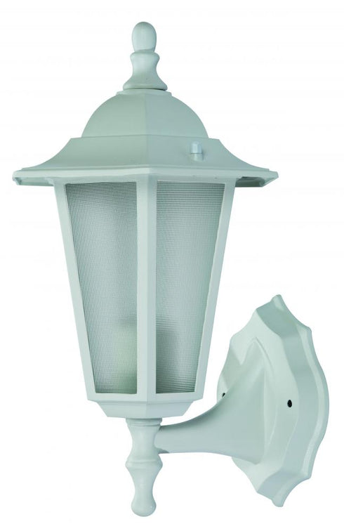 Trans Globe Alexander 1 Light WALL OUTD UP FROSTED GLASS in Black Finish Model: 4055 BK