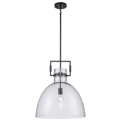 Trans Globe Ameranth 1 Light PENDANT LG CLEAR GLASS BK in Antique Gold Finish Model: PND-2229 AG