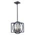 Trans Globe Arzio 4 Light Two Tone Cage Chandelier Model: 11184 AG-BK