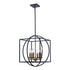 Trans Globe Arzio 6 Light Two Tone Cage Chandelier Model: 11186 AG-BK