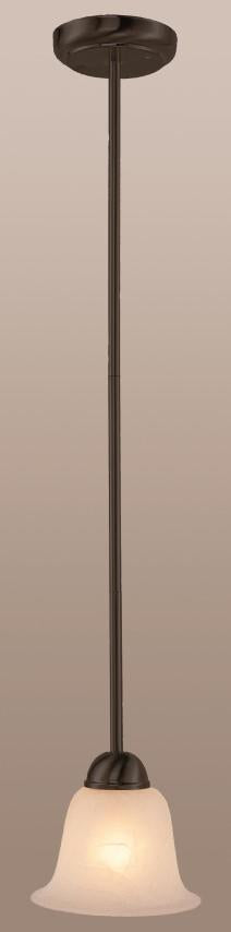 Trans Globe Aspen 1 Light MINI PENDANT MRBLZD GLS in Brushed Nickel Finish Model: 9282 BN