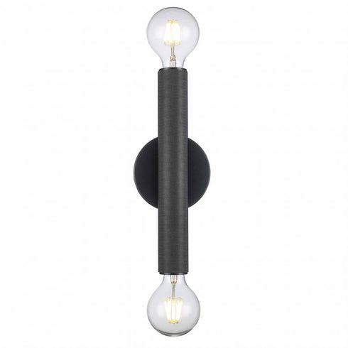 Trans Globe Auburn 2 Light Bare Bulb Indoor Wall Sconce Model: 22302 BK