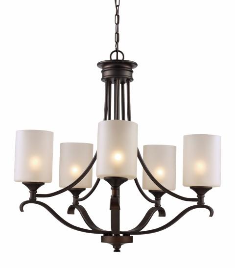 Trans Globe Ballard 5 Light 5 Light CHANDELIER CURVED ENDS ROB in Rubbed Oil Bronze Finish Model: 70665 ROB