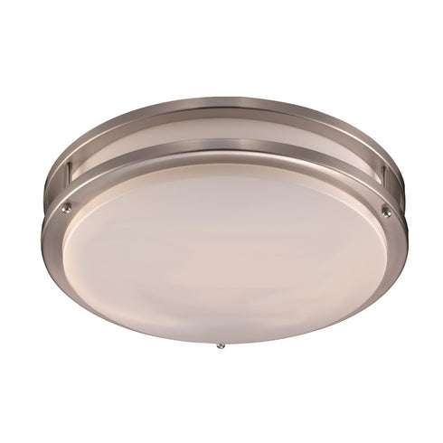 Trans Globe Barnes 1 Light FLUSH LED MED ROUND DOUBLE in Brushed Nickel Finish Model: LED-10261 BN
