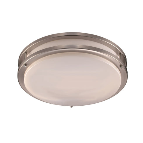 Trans Globe Barnes 1 Light FLUSH LED SML ROUND DOUBLE in Brushed Nickel Finish Model: LED-10260 BN