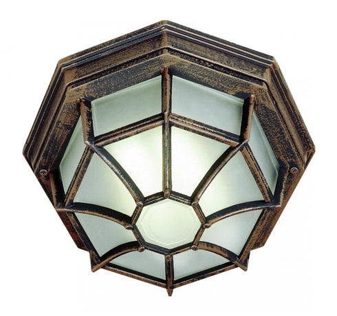Trans Globe Benkert 1 Light FLUSH SPIDER SML OUTD FROS in Black Finish Model: 40581 BK