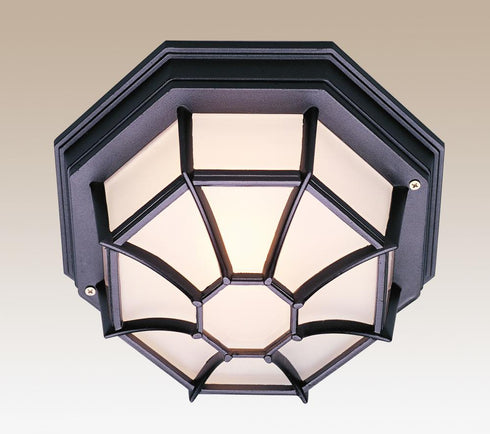 Trans Globe Benkert 1 Light Weblike Design Enclosed Flush Model: 40582 BC