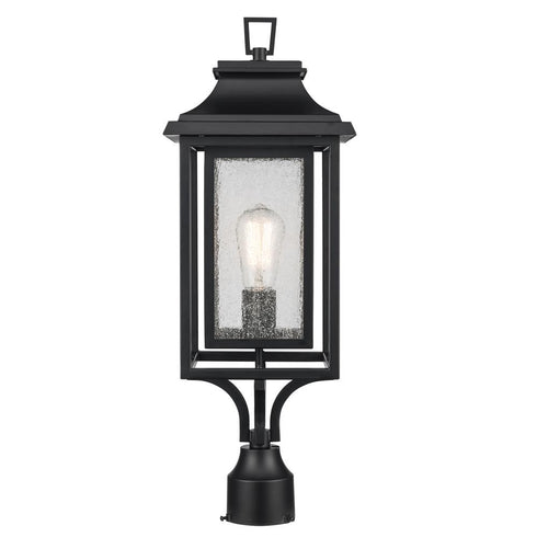 Trans Globe Bosque 1 Light Outdoor Post Mount in Black Finish Model: 51693 BK