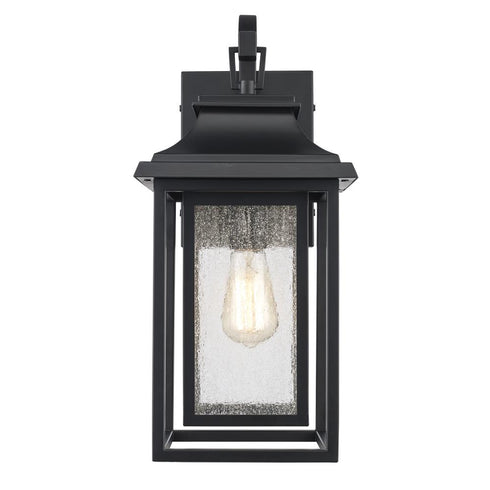 Trans Globe Bosque 1 Light Outdoor Wall Lantern in Black Finish Model: 51690 BK
