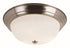 Trans Globe Bowers 3 Light FLUSH LRG WHITE FROST GLAS in Brushed Nickel Finish Model: 13719 BN