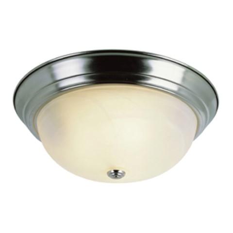 Trans Globe Browns 2 Light FLUSH MED 13 Inch Inch MARBLEIZED in Brushed Nickel Finish Model: 13618 BN