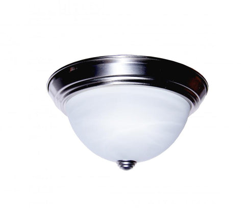 Trans Globe Browns 2 Light FLUSH SML MARBLEIZED GLASS in Brushed Nickel Finish Model: 13617 BN