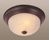Trans Globe Browns 2 Light FLUSH SML MARBLEIZED GLASS in Brushed Nickel Finish Model: 13617 BN