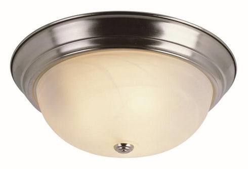 Trans Globe Browns 3 Light FLUSH LRG 15 Inch Inch MARBLEIZED in Brushed Nickel Finish Model: 13619 BN