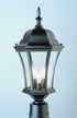 Trans Globe Burlington 3 LITE POST TOP With CONCA OG in Black Finish Model: 4504 BK