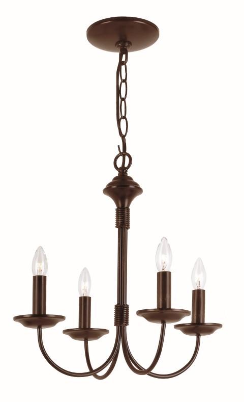 Trans Globe Candle 4 Light CHANDELIER J ARM BLACK F Model: 9014 BK