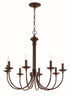 Trans Globe Candle 8 Light CHANDELIER J ARM BLACK F Model: 9018 BK